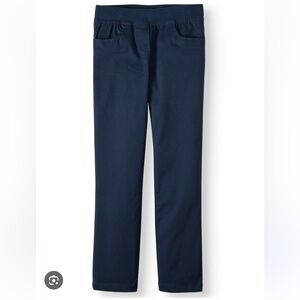 Wonder Nation School Uniform Kids Navy Girl Casual Pull On Pants Elastic Waist